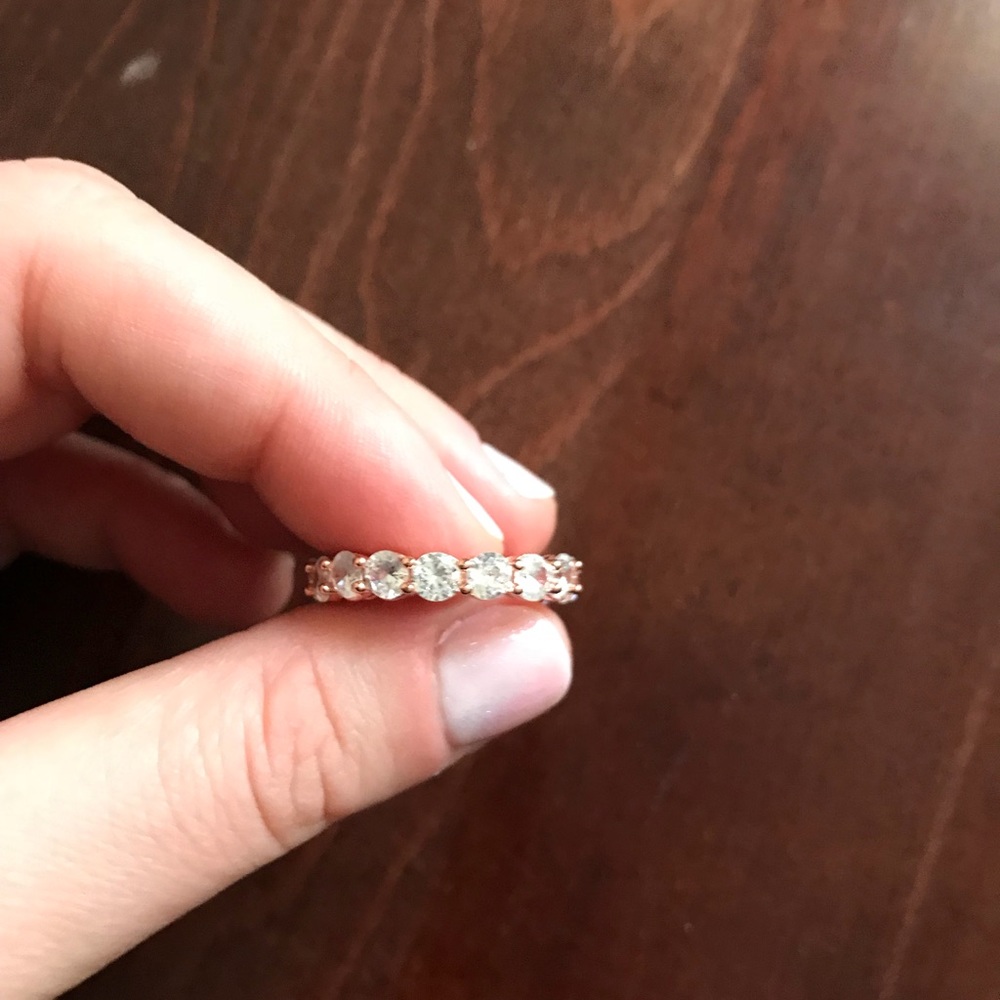 BEAUTIFUL ROSE GOLD AND CZ RING - Picture 4 of 4